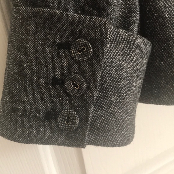 BEBE VINTAGE PINK EMBROIDERED GREY WOOL BLAZER JACKET - Picture 7 of 8